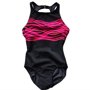 🌻Vintage 90s Jantzen One Piece Swimsuit Geometric Full Coverage Retro, Size 10